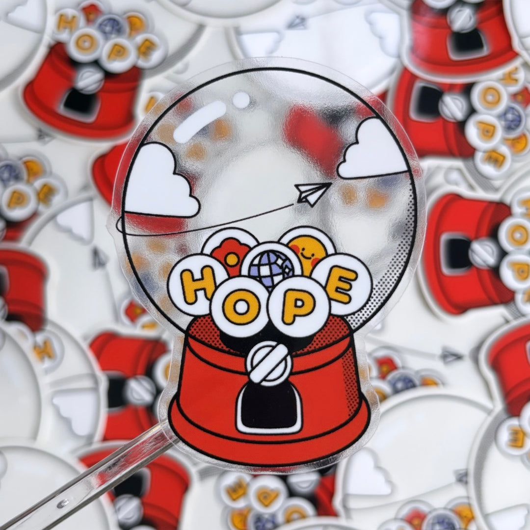 Hope World Transparent Sticker