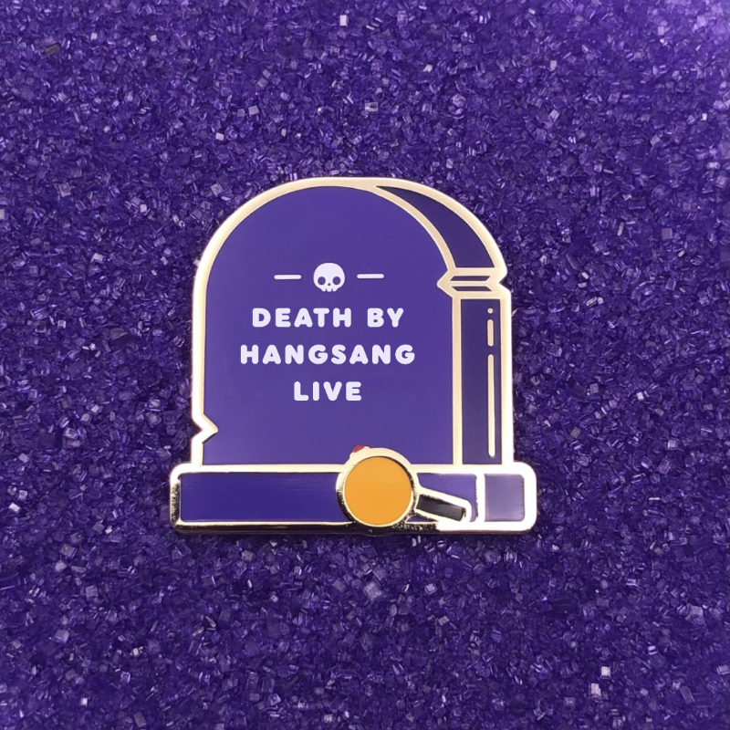 Death by Hangsang Tombstone Pin