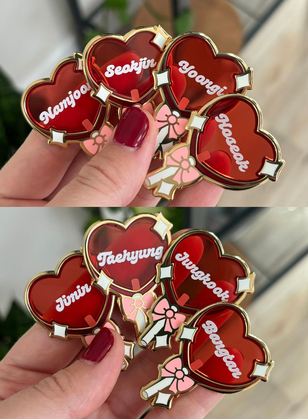 Bias Heart Lollipop Transparent Pins