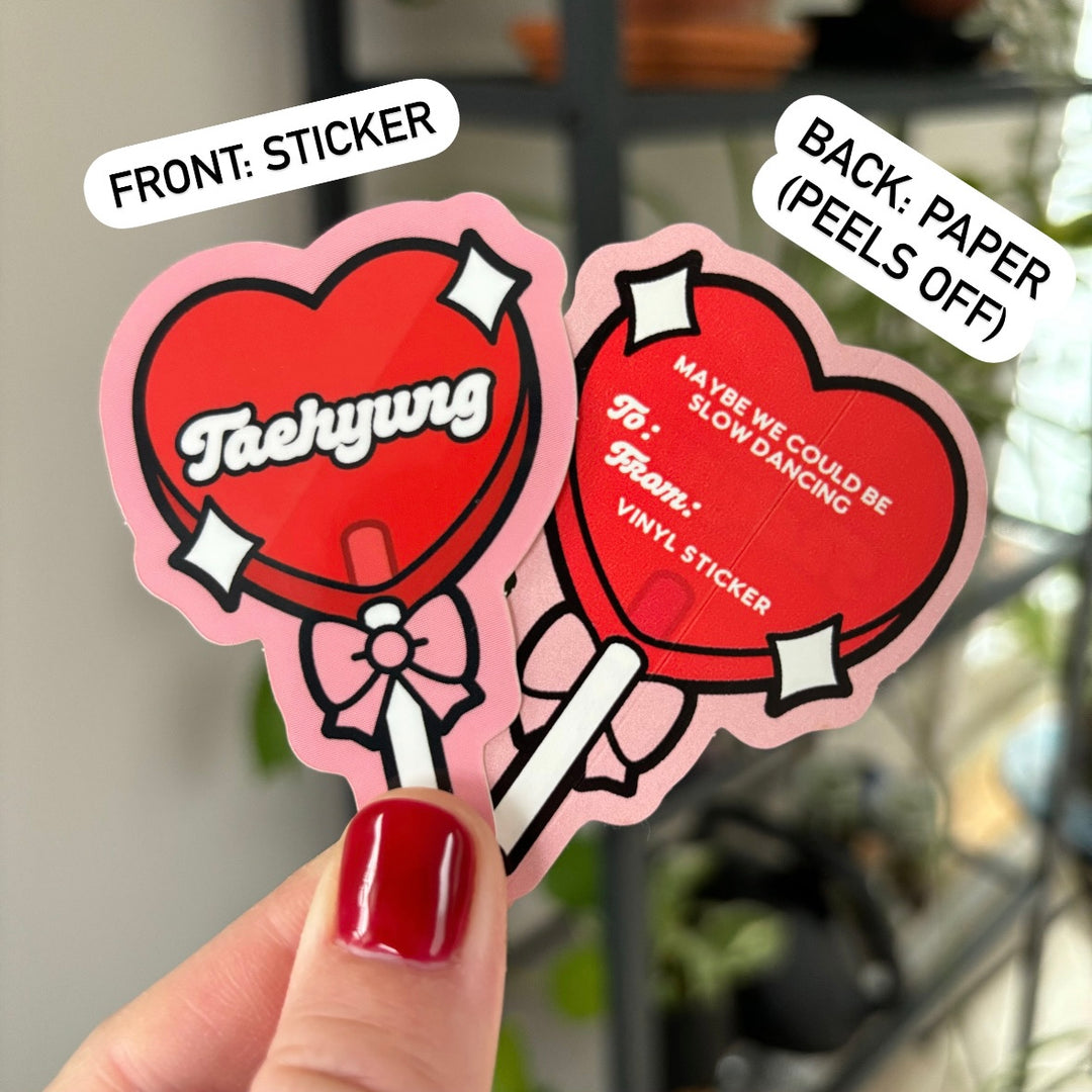 Bias Heart Lollipop Stickers