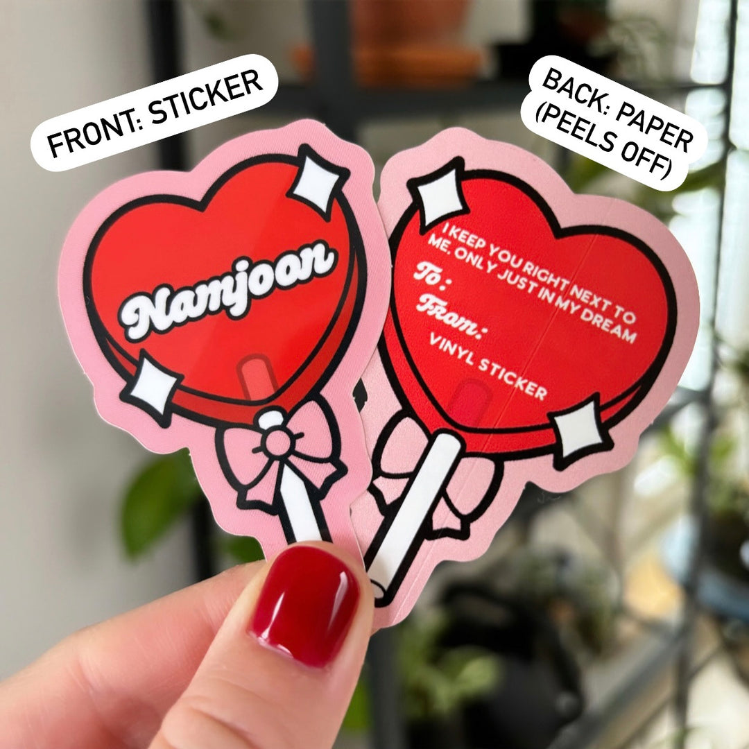 Bias Heart Lollipop Stickers