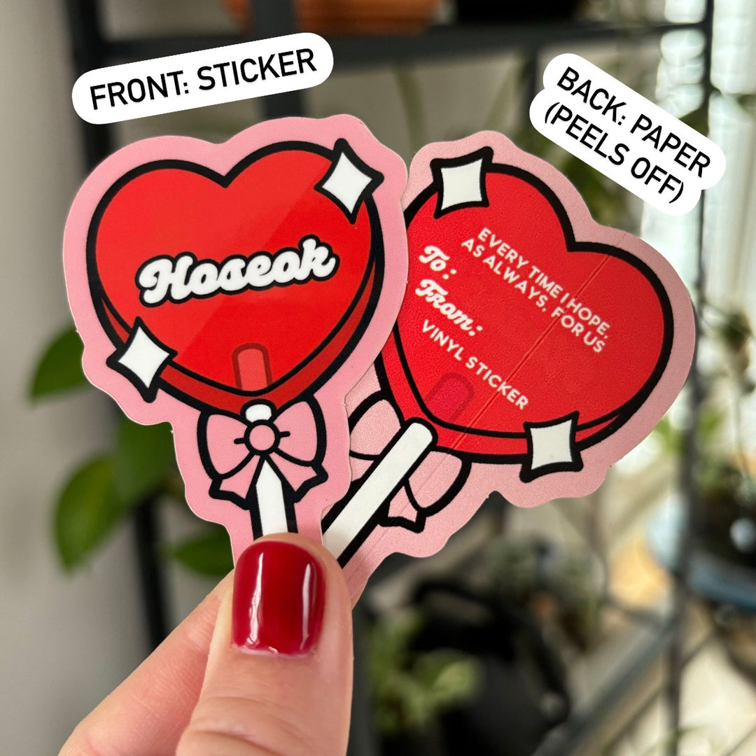 Bias Heart Lollipop Stickers