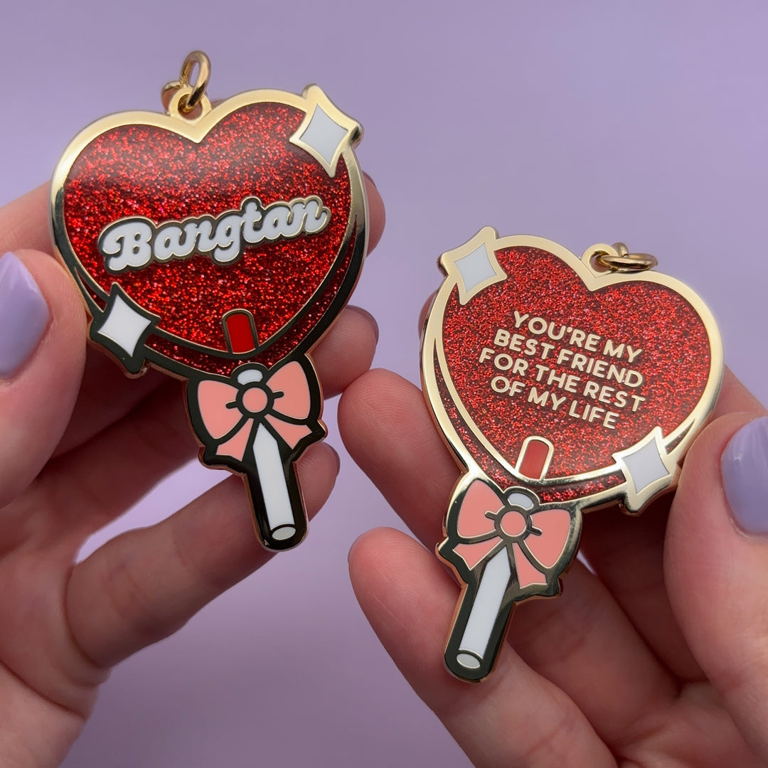 Heart Lollipop/For Youth Keychain (Double-sided)