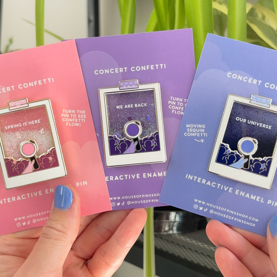 Concert Confetti Interactive Pin