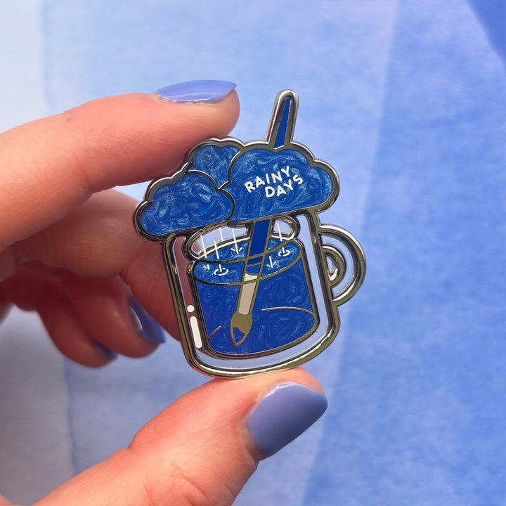 Rainy Days Paint Water Pin