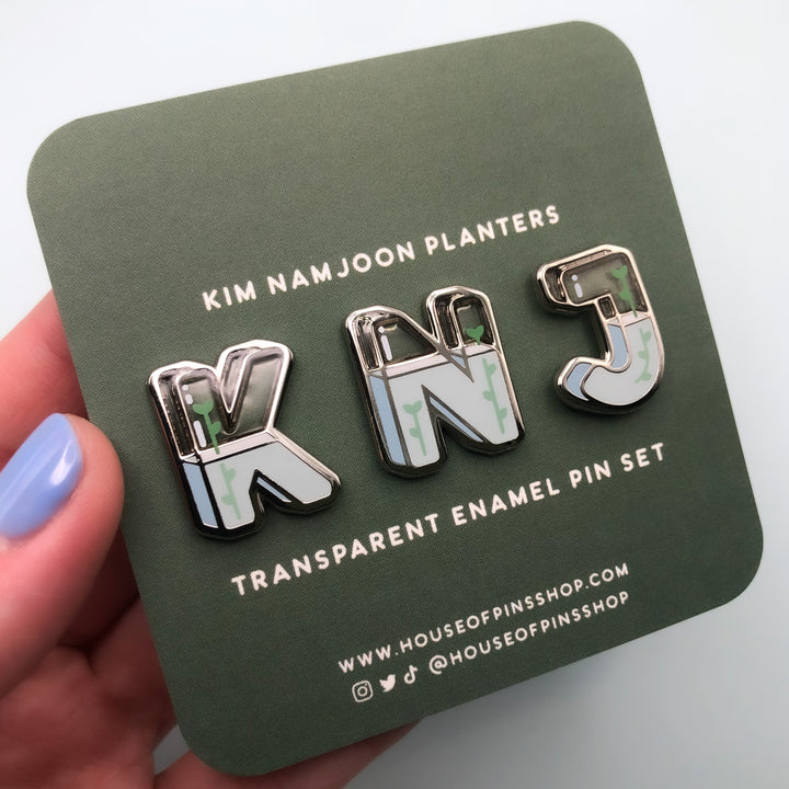 Kim Namjoon KNJ Transparent Pins (Set of 3)