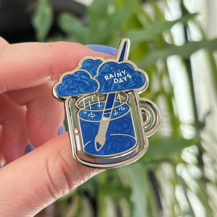 Rainy Days Paint Water Pin