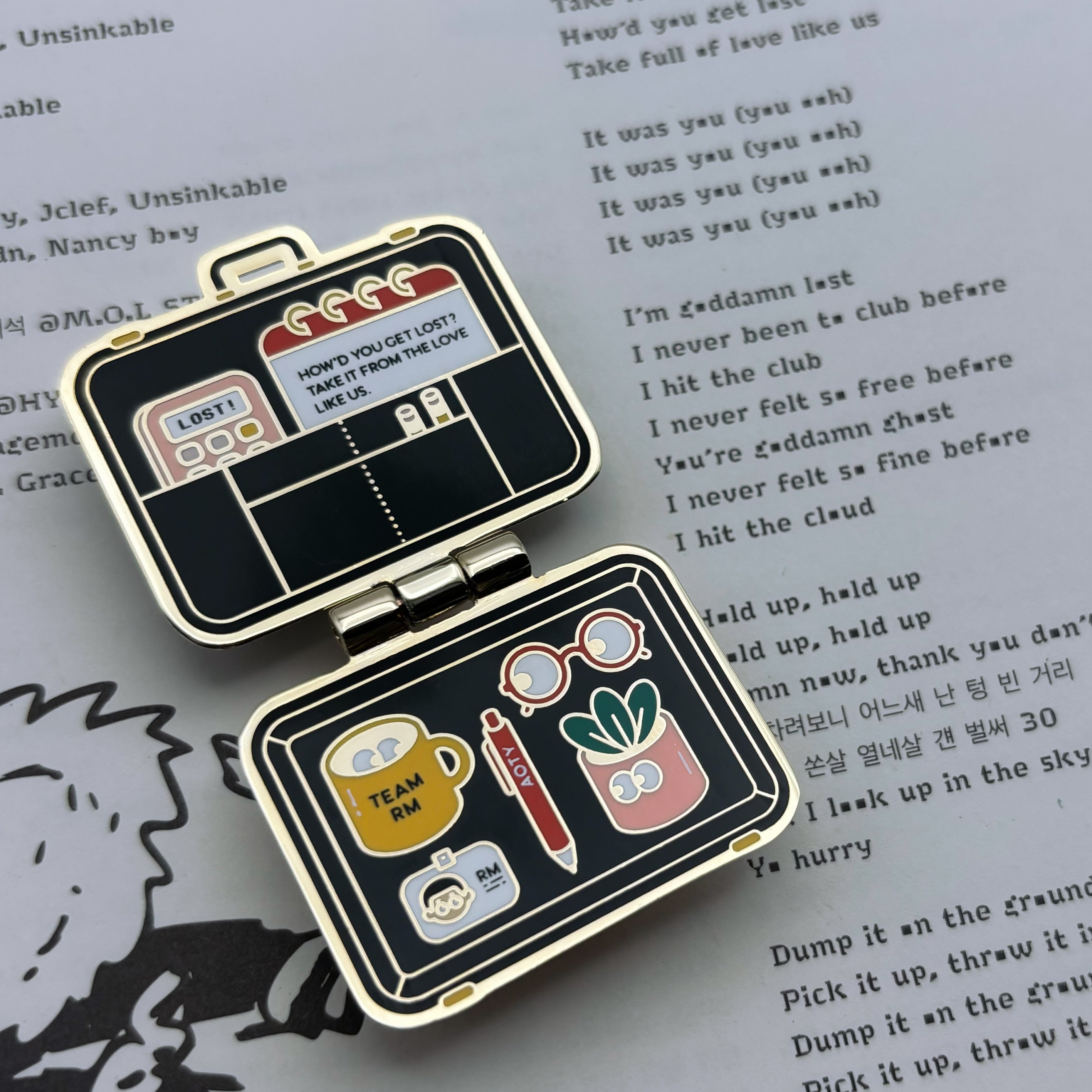 LOST! Hinged Briefcase Pin – House of Pins