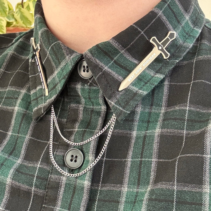 Hooligan Collar Pin Set (Removable Chains)