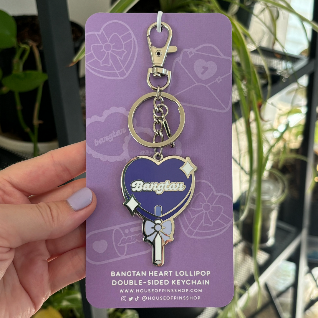 Heart Lollipop/For Youth Keychain (Double-sided)