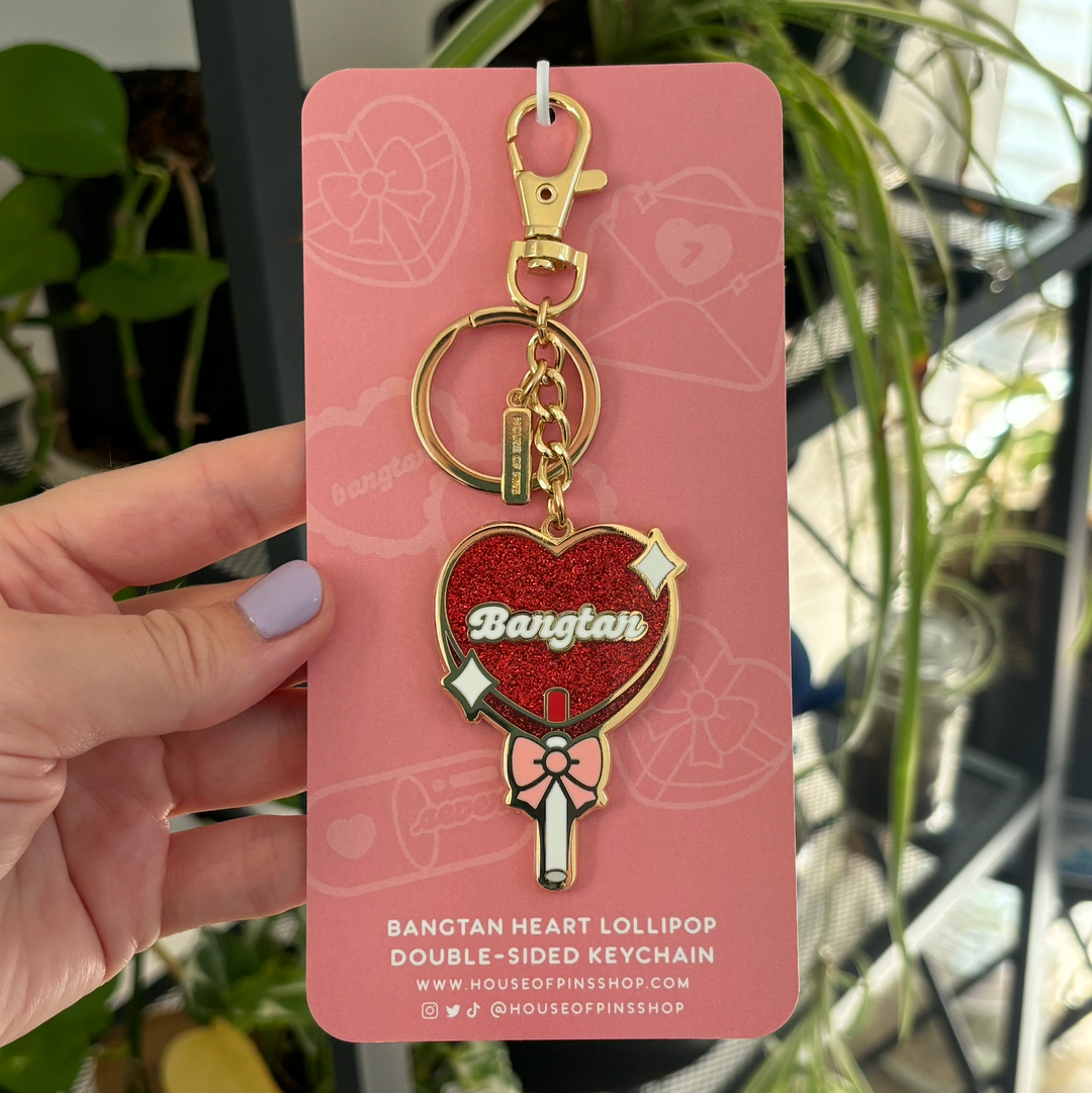 Heart Lollipop/For Youth Keychain (Double-sided)