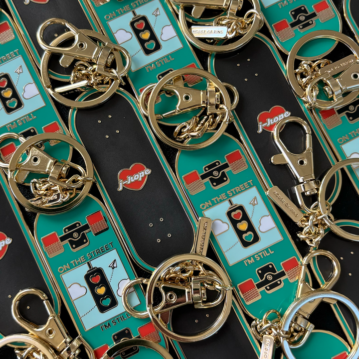 Hope On The Street Skateboard Keychain (Double-sided)