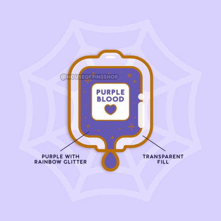 [PREORDER] Purple Blood Bag Pin