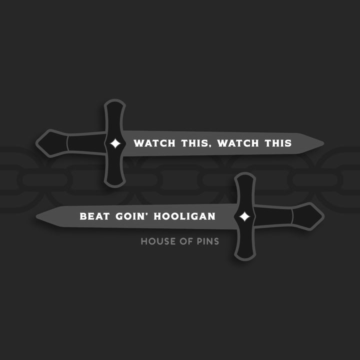 [PREORDER] Hooligan Sword Pin Set (Removable Chains)