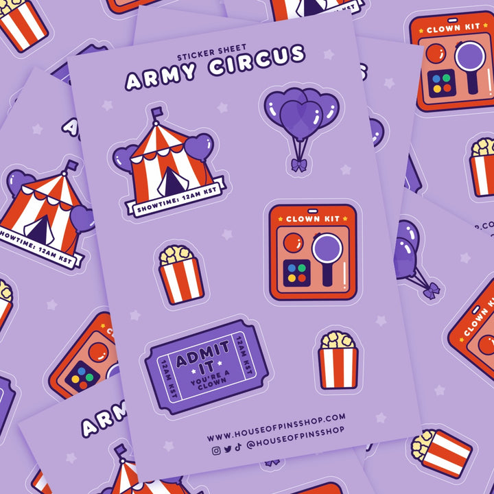 ARMY Circus Sticker Sheet