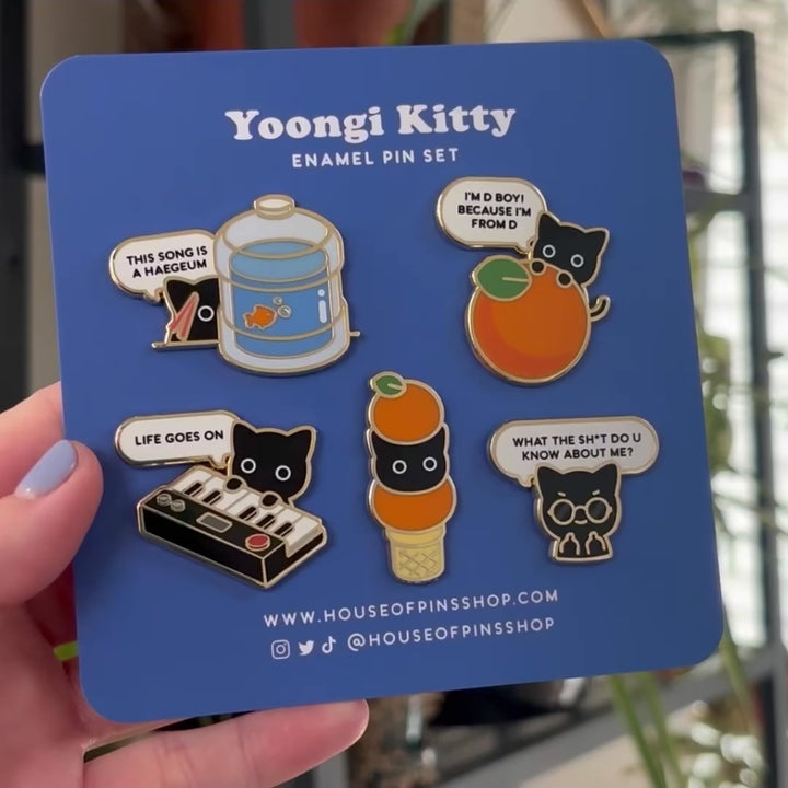 Yoongi Kitty Pins