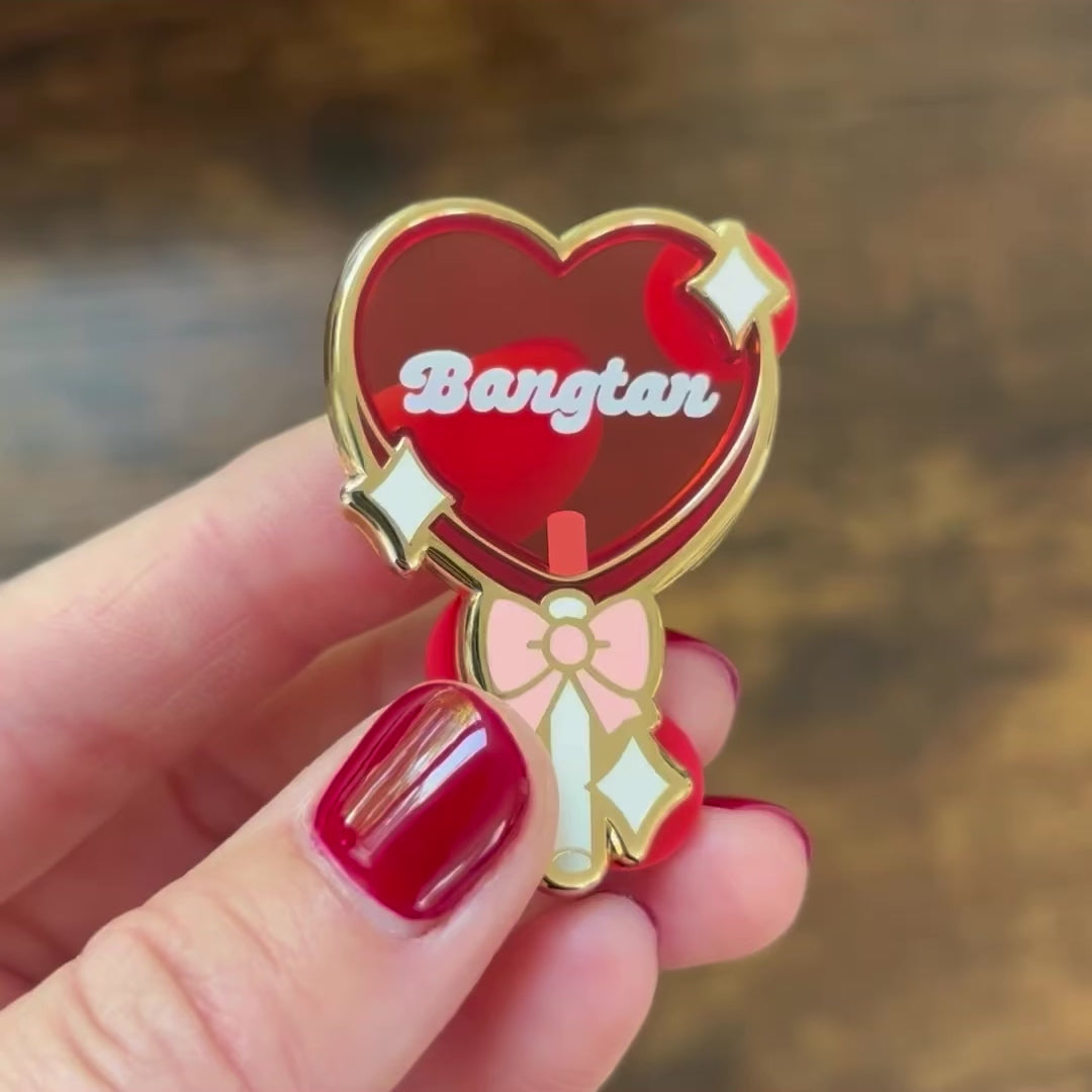 Bias Heart Lollipop Transparent Pins