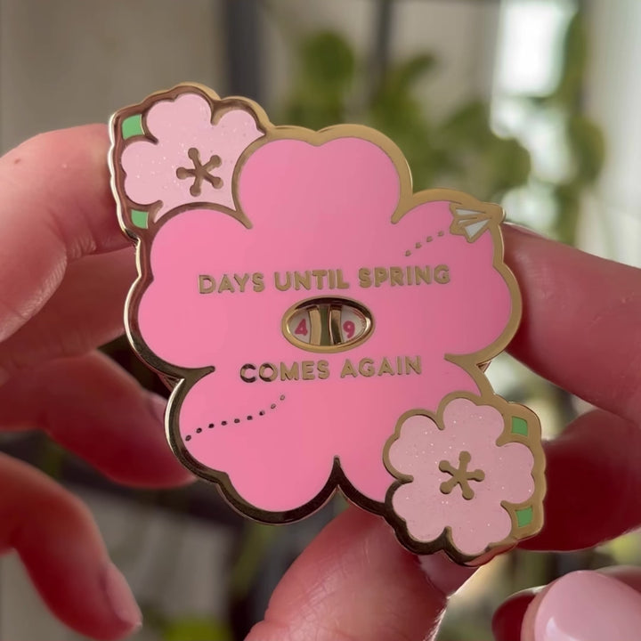 Spring Day Interactive Countdown Magnet or Pin