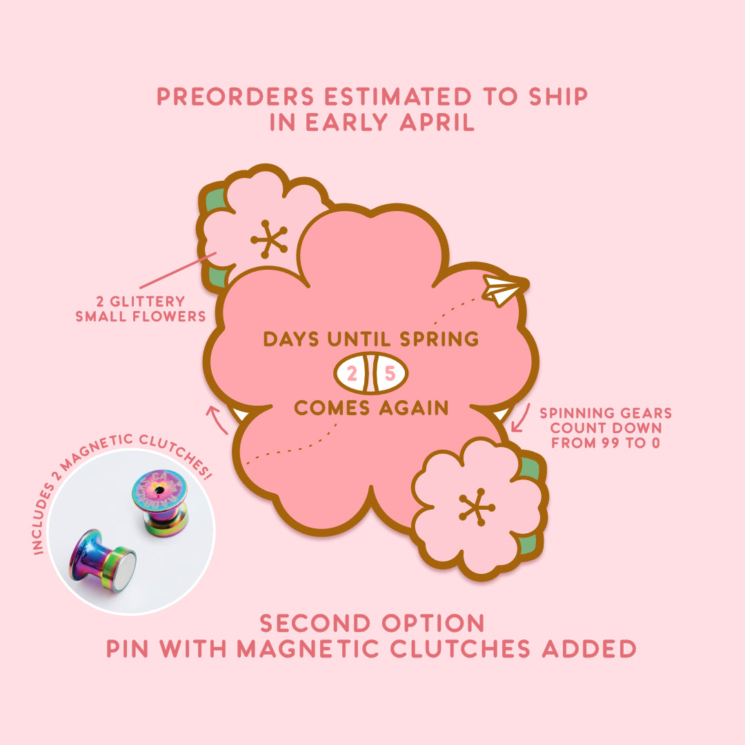 [PREORDER] Spring Day - Interactive Countdown Magnet or Pin