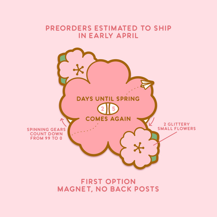 [PREORDER] Spring Day - Interactive Countdown Magnet or Pin