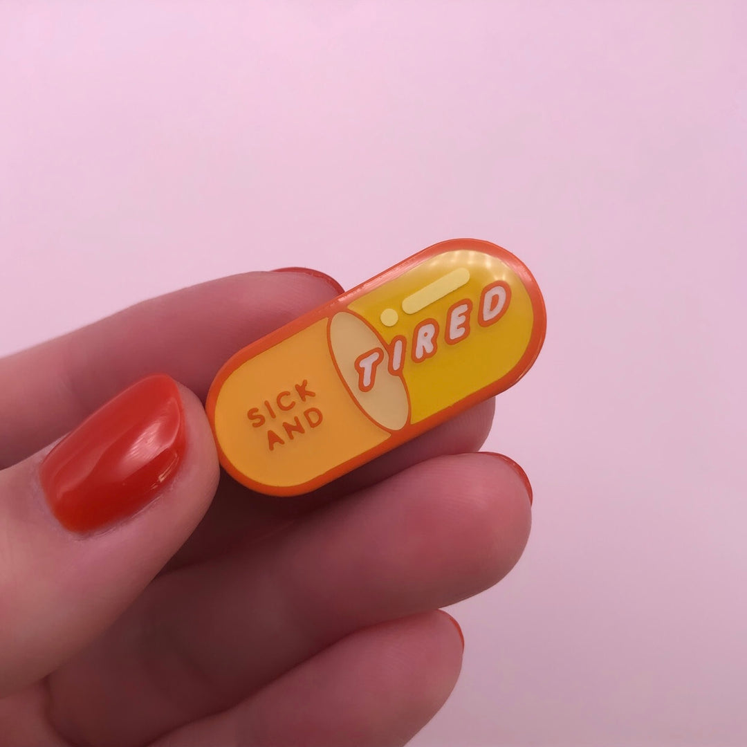 Dis-ease Pin (Orange/Yellow)