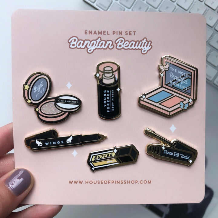 Bangtan Beauty Pins (Gold Version)