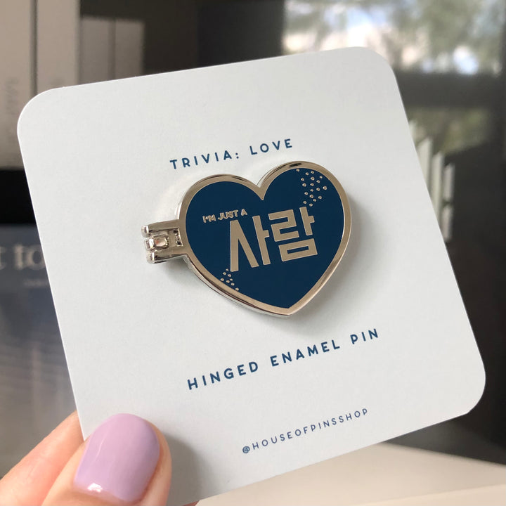 Trivia: Love Hinged Pin (Blue/Silver)