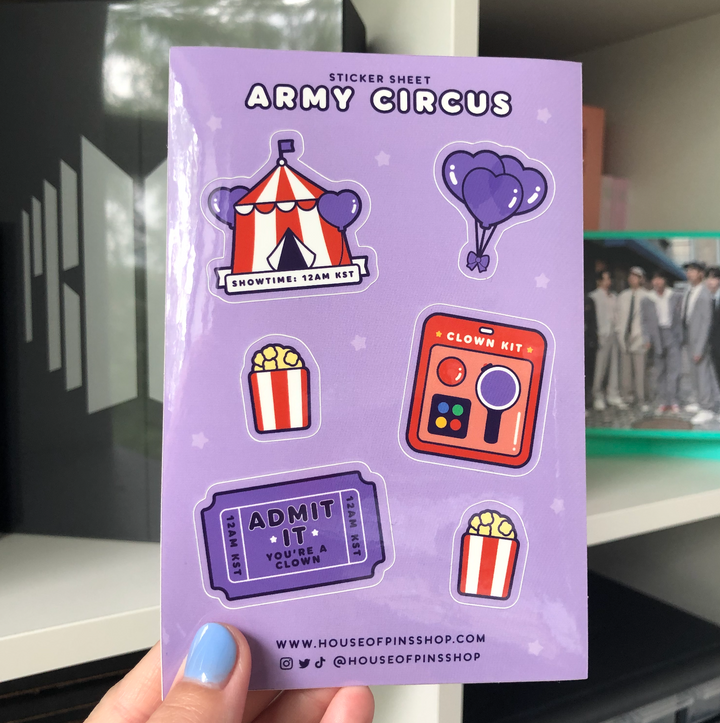 ARMY Circus Sticker Sheet